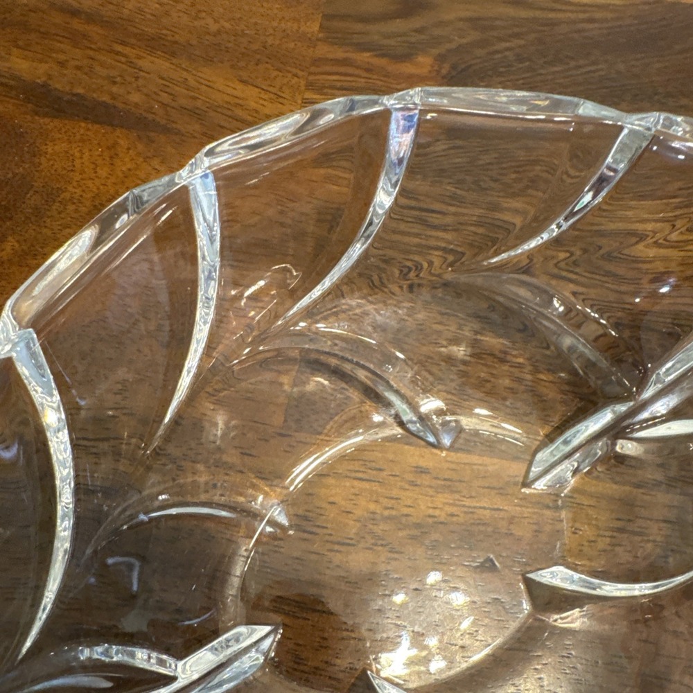 Waterford Crystal candy trinket Dish Leaf Shaped Bowl Lismore Essence pattern - Picture 3 of 9